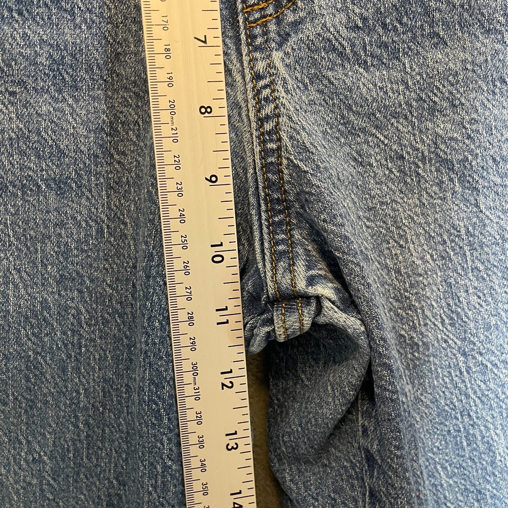 Universal Thread Women Denim Bib Overalls 14 Tapered 90s Grunge Y2K Effortless - Picture 10 of 12